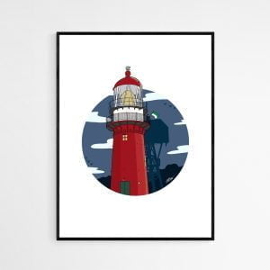 Vuurtoren Vlieland Vuurduin | Poster