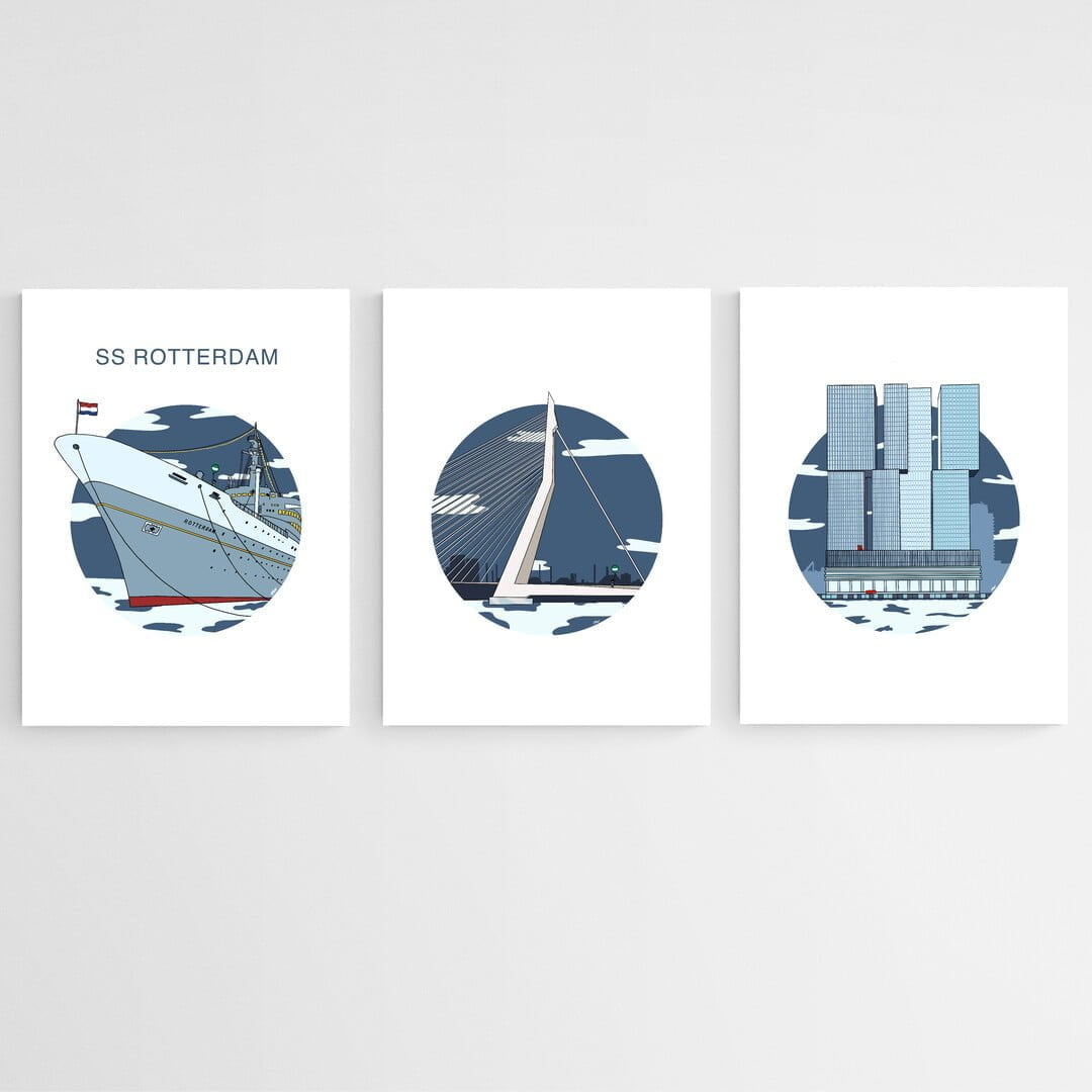 Rotterdam - Poster set 2 Rotterdam Poster set zonder lijst
