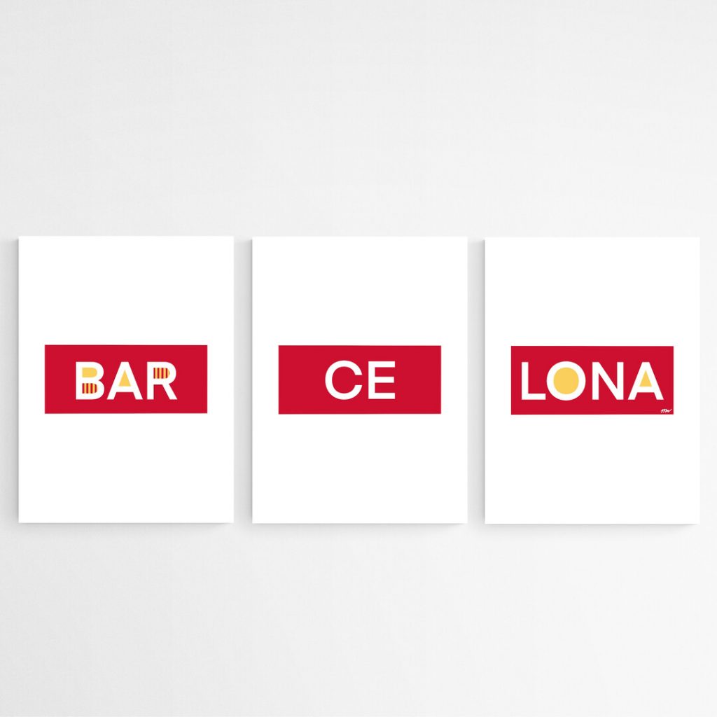 Barcelona Tekst Poster