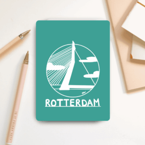 Afscheidscadeau collega 33 Ansichtkaart Rotterdam - De Erasmusbrug