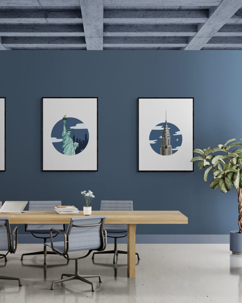 Art Prints voor bedrijven 4 Art Prints in meeting room
