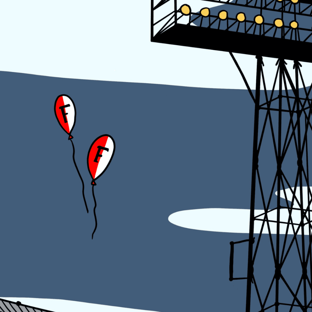 Lichtmast de Kuip - details van de art print