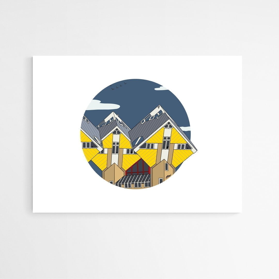 Kubuswoningen Rotterdam 2 Rotterdam Kubuswoningen poster zonder lijst
