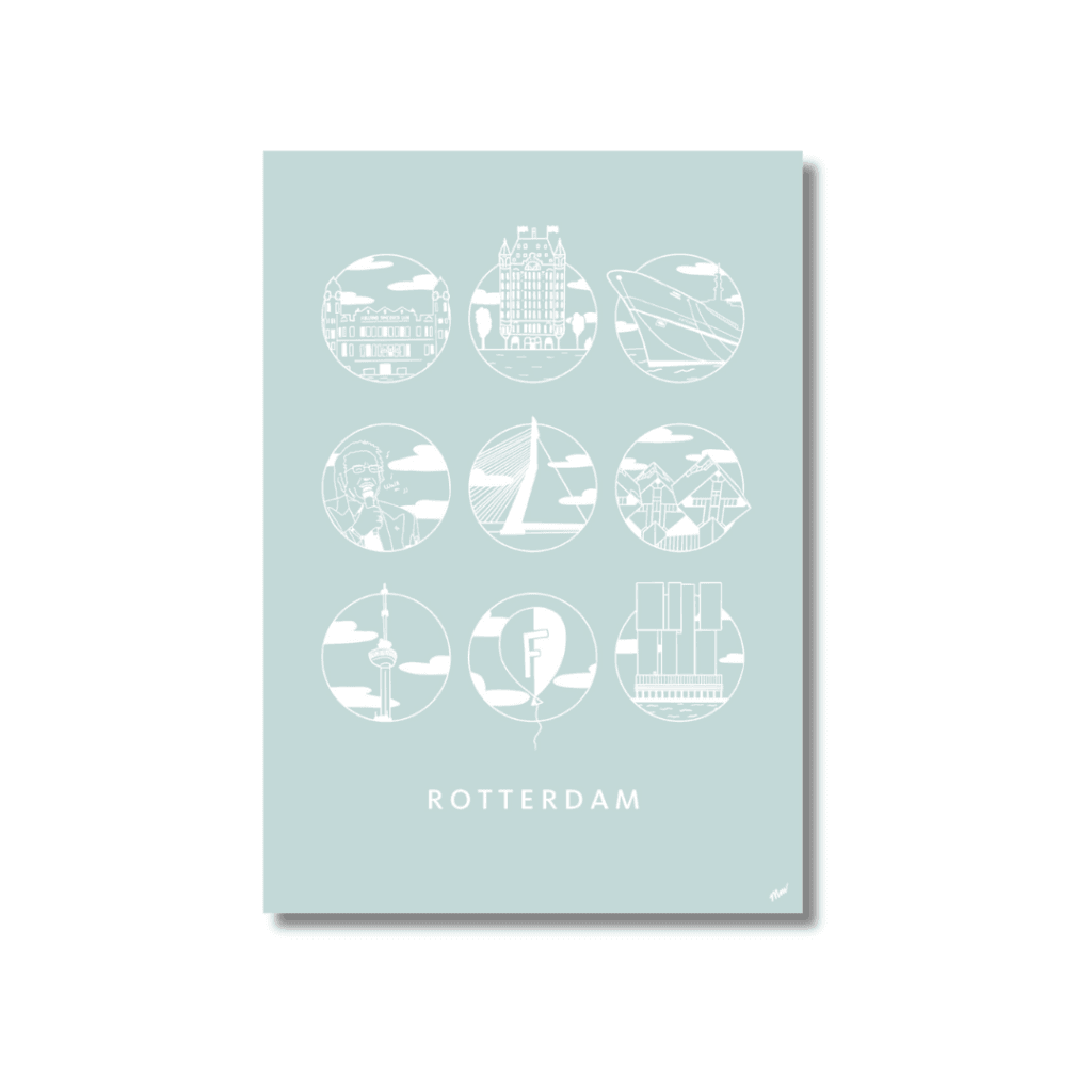 Urban Icons Poster Rotterdam Prussian