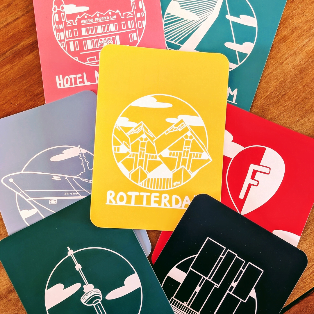 Set Ansichtkaarten Rotterdam - 7 stuks 1 set ansichtkaarten Rotterdam