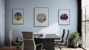 Art Prints voor bedrijven 5 art print van bedrijfspand in meetingroom