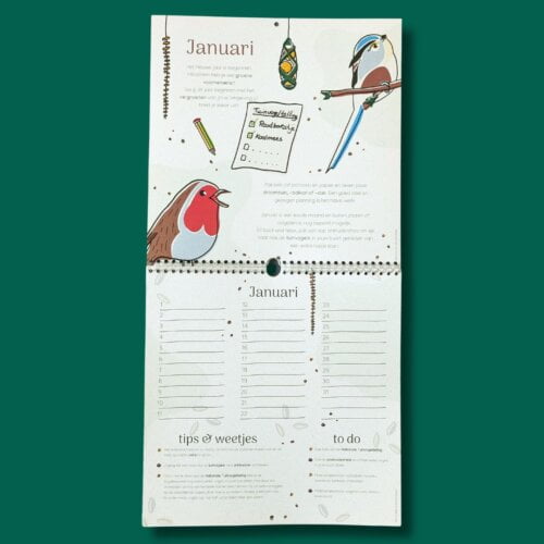 Jaarkalender binnenkant biodiversiteit januari